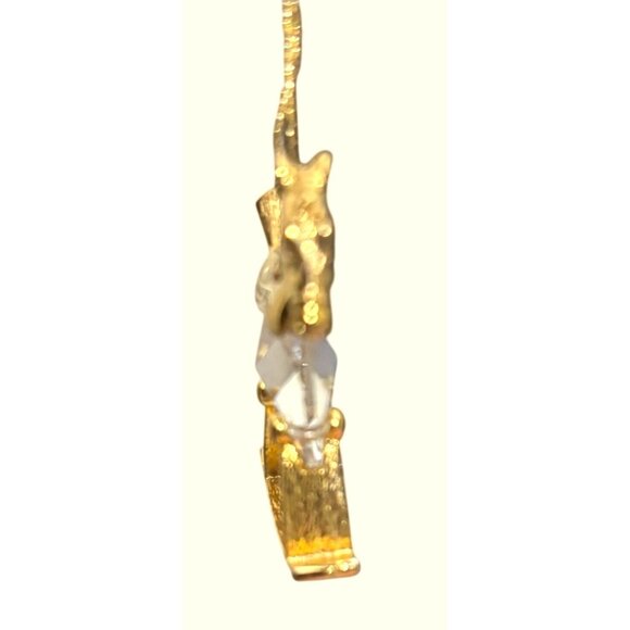 VTG Gold & Crystal Rocking Horse Ornament With 24K Gold Finish & Lead Austrian C - Picture 5 of 13
